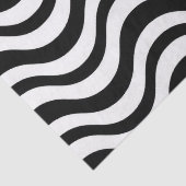 Black and White Wavy Abstract Pattern 薄葉紙 (詳細)
