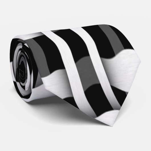 Black and White Weave Pattern ネクタイ (ロール)