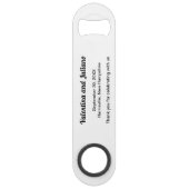 Black and White Wedding Bottle Opener スピード栓抜き (裏面)