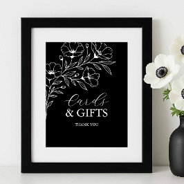 Black and White Wedding Cards and Gifts ポスター