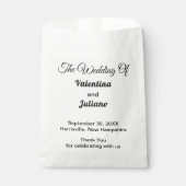 Black and White Wedding Favor Bags フェイバーバッグ (正面)