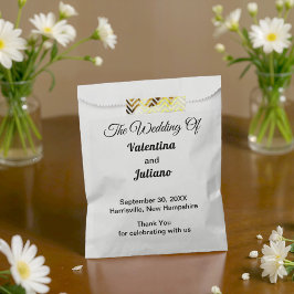 Black and White Wedding Favor Bags フェイバーバッグ