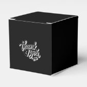 Black and White Wedding Favor Box フェイバーボックス (正面サイド)