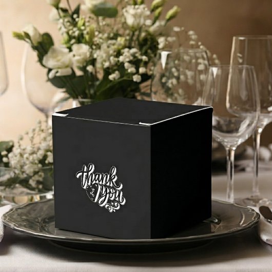 Black and White Wedding Favor Box フェイバーボックス