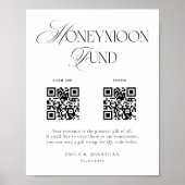 Black and White Wedding Honeymoon Fund  ポスター (正面)