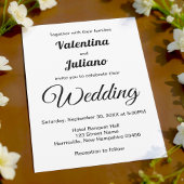 Black and White Wedding Invitation 招待状