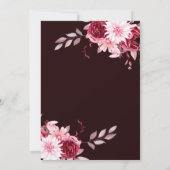 black and white wedding invitation 招待状 (裏面)