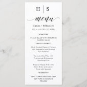 Black and White Wedding Menu メニュー (正面)