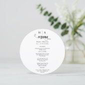 Black and White Wedding Menu メニュー (スタンド正面)