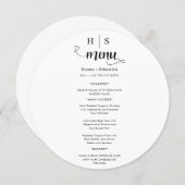 Black and White Wedding Menu メニュー (正面/裏面)