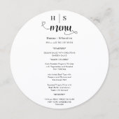 Black and White Wedding Menu メニュー (正面)