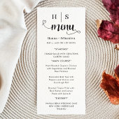 Black and White Wedding Menu メニュー