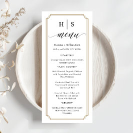 Black and White Wedding Menu メニュー