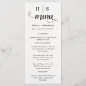 Black and White Wedding Menu メニュー (正面)