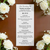 Black and White Wedding Menu Card メニュー