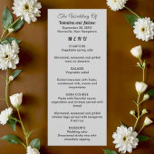 Black and White Wedding Menu Card メニュー