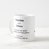 Black and White Wedding Mug コーヒーマグカップ (正面左)