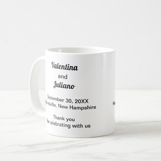 Black and White Wedding Mug コーヒーマグカップ (正面左)