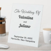 Black and White Wedding Pedestal Sign 台座サイン (インサイチュ)