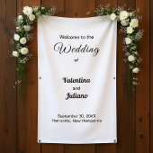 Black and White Wedding Portrait Banner 横断幕