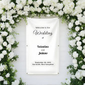 Black and White Wedding Portrait Banner 横断幕