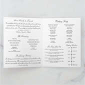Black and White Wedding Program カード (内部)