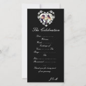 Black and White Wedding Program & Celebration Itin シーズンカード (正面)