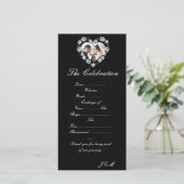Black and White Wedding Program & Celebration Itin シーズンカード (スタンド正面)