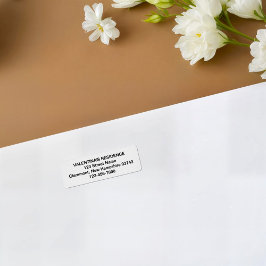 Black and White Wedding Return Address Labels ラベル