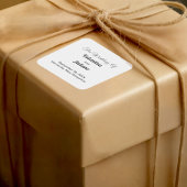 Black and White Wedding Square Sticker スクエアシール