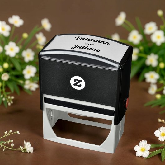 Black and White Wedding Stamp セルフインキングスタンプ