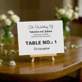 Black and White Wedding Table Number テーブルナンバー