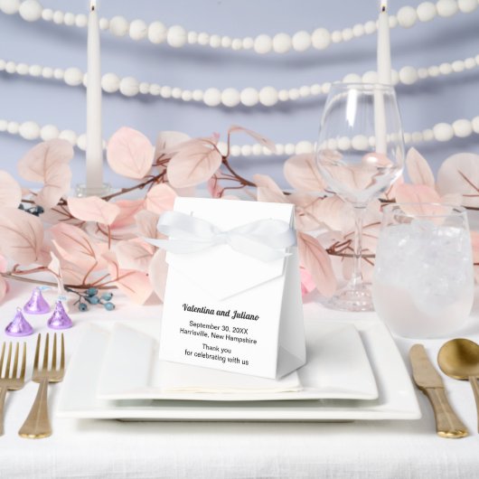 Black and White Wedding Tent Style Favor Boxes フェイバーボックス (ウェディング)