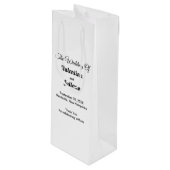 Black and White Wedding Wine Gift Bag ワインギフトバッグ (正面アングル)
