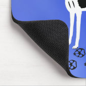 Black and White Whippet Dog マウスパッド (コーナー)