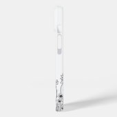 Black and White Wildflower iPhone 14 Cases Case-Mate iPhoneケース (裏面 / 左)