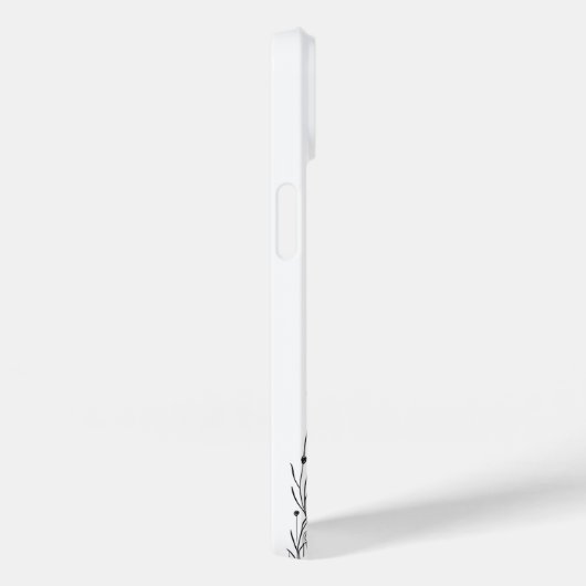 Black and White Wildflower iPhone 14 Cases Case-Mate iPhoneケース (裏面 / 右)