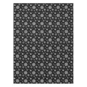 Black And White Winter Snowflake Pattern Modern テーブルクロス (正面)