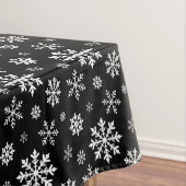 Black And White Winter Snowflake Pattern Modern テーブルクロス (インサイチュ)