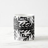 black and white with saying christmas mug コーヒーマグカップ (中央)