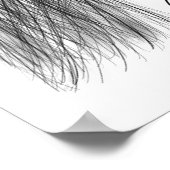 Black and White Woman Profile Sketch Gallery Wall ポスター (角)