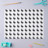 Black and White Yin Yang Mindfulness Yogi 薄葉紙 (クラフト)