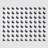 Black and White Yin Yang Mindfulness Yogi 薄葉紙 (正面)