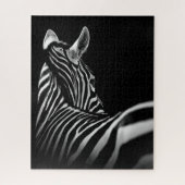 black and white zebra ジグソーパズル (縦)
