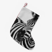BLACK AND WHITE ZEBRA スモールクリスマスストッキング (正面 (吊り時))