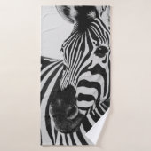 BLACK AND WHITE ZEBRA バスタオル (バスタオル)