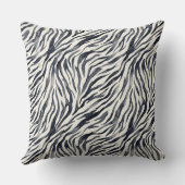 Black and White Zebra Print Pattern クッション (裏面)