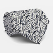 Black and White Zebra Print Pattern ネクタイ (ロール)