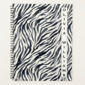 Black and White Zebra Print Pattern プランナー手帳 (正面)