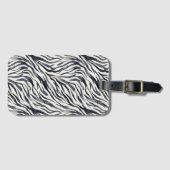 Black and White Zebra Print Pattern ラゲッジタグ (正面横)